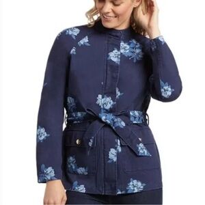 Draper James Navy Floral Field Jacket